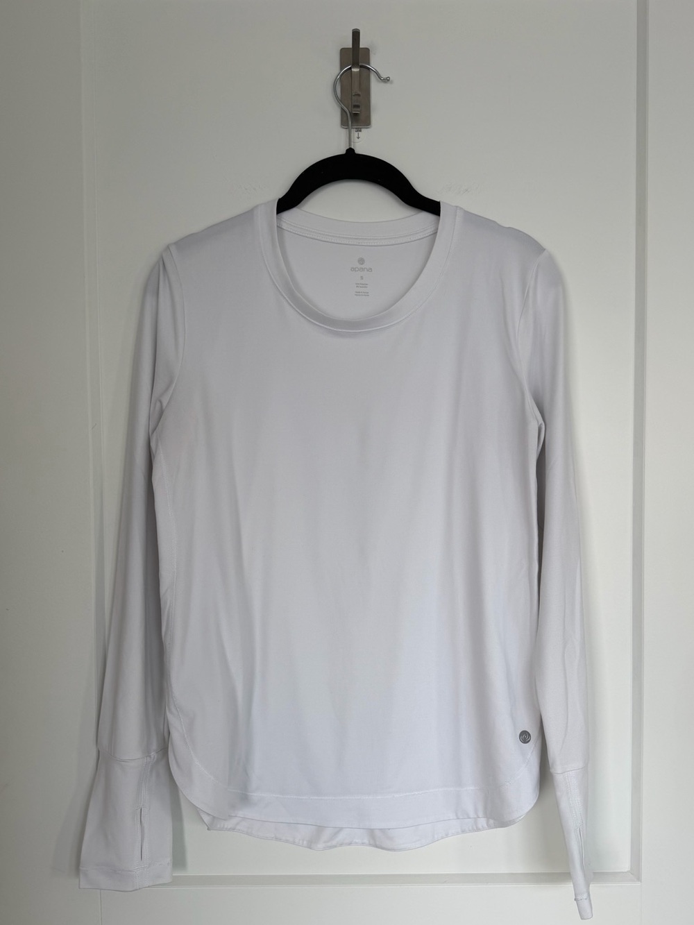 Apana Women's Long Sleeve Crew Neck Top - White